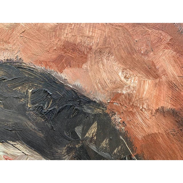 Late 20th Century Original Vintage Oil Painting on Board, Family, People, Portrait, Signed, Framed For Sale - Image 4 of 10