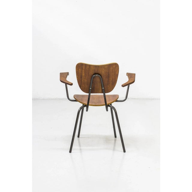 Mid-Century Swedish Tubular Steel and Teak Armchair For Sale - Image 5 of 16
