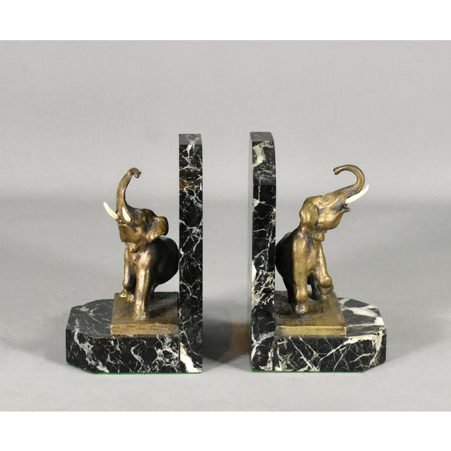 Art Deco French Bookends in Bronze from H. Fady, 1930s, Set of 2 For Sale - Image 4 of 14