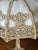 Glass Vintage Art Nouveau Slag Glass Two-Light Table Lamp, C. 1935–1955 For Sale - Image 7 of 10