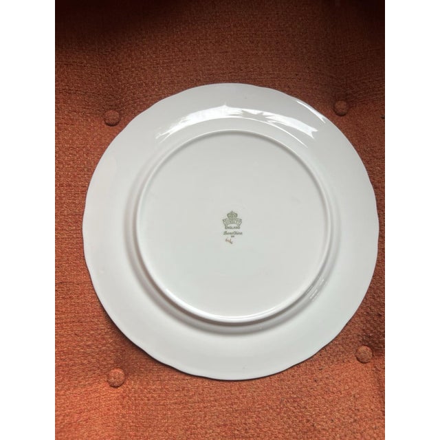 Mid 20th Century Vintage Aynsley 7949 Gold Encrusted 10.5/8" Across Dinner Plate For Sale - Image 5 of 8