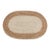 Hand-Woven Jute Oval Floor Mat For Sale