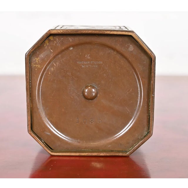 Tiffany Studios Bronze Zodiac Pen or Brush Cup Holder, Signed and Numbered For Sale - Image 11 of 12