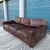 Restoration Hardware Restoration Hardware Genuine Top Grain Brown Leather Sofa For Sale - Image 4 of 18