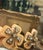 Antique Edwardian Mother-of-Pearl Clover Hatpins With Cut Glass & Original Acorn Caps — Pair, C. 1895-1915 For Sale - Image 4 of 12