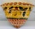 An authentic vintage Italica ARS Italian majolica wall pocket planter, marked Italy and featuring a graceful scalloped...