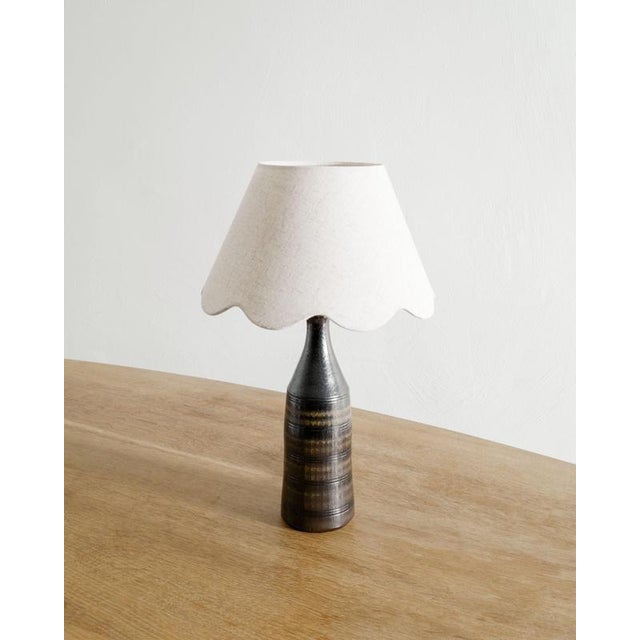 Swedish Mid-Century Stoneware Ceramic Table or Desk Lamp by Arthur Andersson, 1940s For Sale - Image 6 of 6