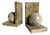 Vintage Stone Sphere Bookends - A Pair For Sale