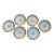 French Porcelain Dinner Plates - Hand Painted Set of 6 For Sale
