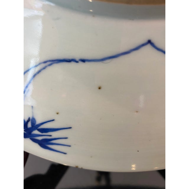 Blue Large Mid 19th Century Blue and White Charger For Sale - Image 8 of 13