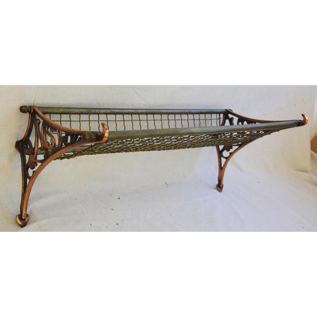 Antique Railroad Brass Wall Luggage & Storage Rack Shelf Chairish