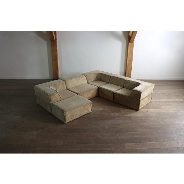 1960s Trio Modular Sofa in Beige Teddy by Team Form AG for Cor, 1970s, Set of 6 For Sale - Image 5 of 8