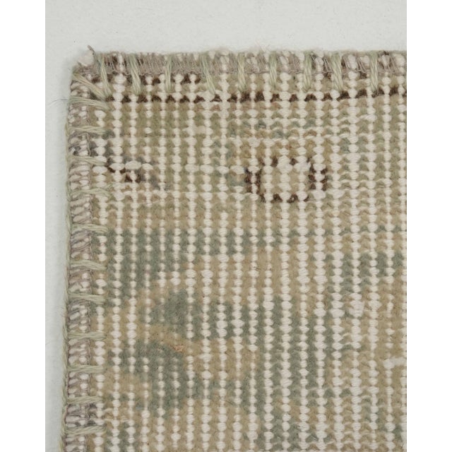 1970s Vintage Beige Patchwork Turkish Runner Rug - Handwoven Boho Carpet For Sale - Image 5 of 11