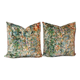 Pair of Chamaré Velvet Pillows For Sale