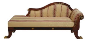 Versace Gigasso Mahogany Empire Style Chaise Recamier