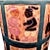 1960s Hand Painted Folk Art Quilt Inspired Table Lamp Unsigned With Edward Shade For Sale - Image 9 of 12