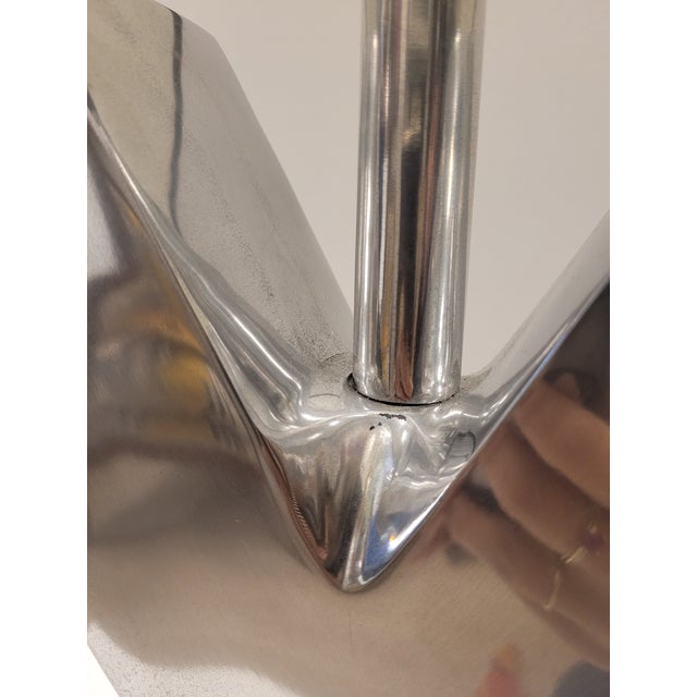 Mid-Century French Lamp in Steel For Sale - Image 14 of 18