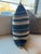 Navy Blue Pillow Made from Vintage Rustic African Blue Striped Textile For Sale - Image 8 of 10