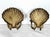 Mid 20th Century Vintage Brass Shell Candle Sconces- A Pair For Sale - Image 5 of 8