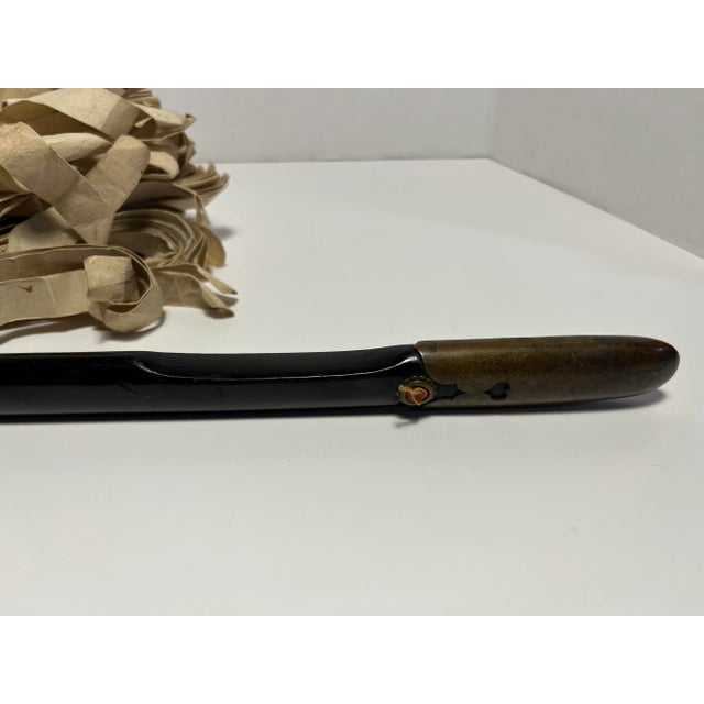 Antique Edo Period Japanese Saihai Baton Samurai Commander Battle Busho For Sale - Image 4 of 5