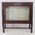 An exceptionally rare and highly specialized late 19th century cartographic display cabinet, masterfully crafted in solid...