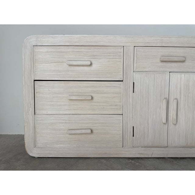 Contemporary 1970s Vintage Gabriella Crespi Style Pencil Reed Rattan Dresser For Sale - Image 3 of 14