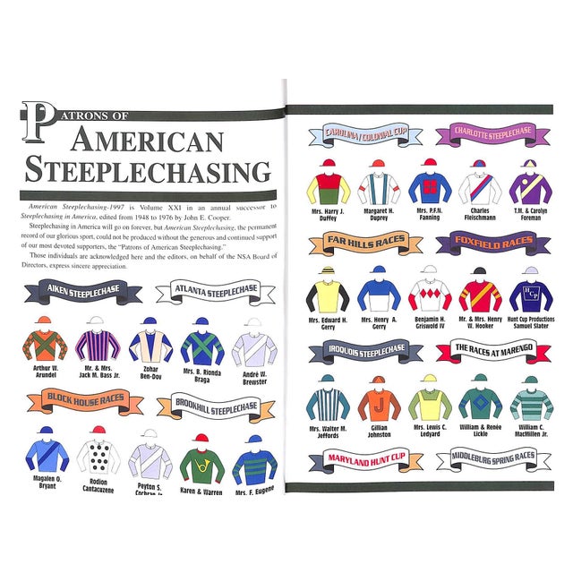 COLGAN, Charles T. [editor] National Steeplechase Association 1997 9 1/4" x 6 1/4" Cover artwork by Peb