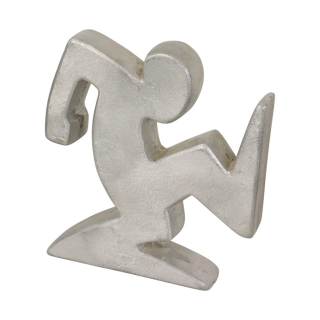 Metal La Linea Bookends by Osvaldo Cavandoli, 1970s, Set of 2 For Sale - Image 4 of 16