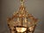 Metal 1970 French Louis XVI Gold Bronze Glass Lantern Chandelier For Sale - Image 7 of 16