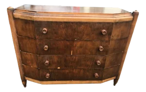 French Style Walnut Dresser, 1930s