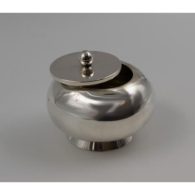 Vintage Silver Tea Service by Luigi Genazzi, 1930s, Set of 4 For Sale - Image 4 of 9