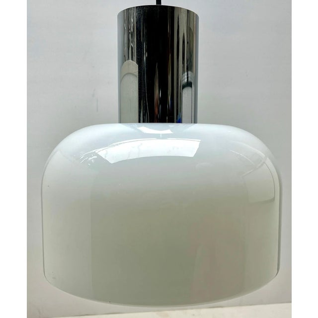 Mid-Century Modern Blown Glass Pendant Suspension Fixture from Glashütte Limburg, 1965 For Sale - Image 9 of 11