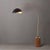 Mid-Century Modern 92-Inch Adjustable Brass Floor Lamp, 1980s - Tambo Mid-Century, Walnut Base, Black/Gold Shade For Sale - Image 3 of 4