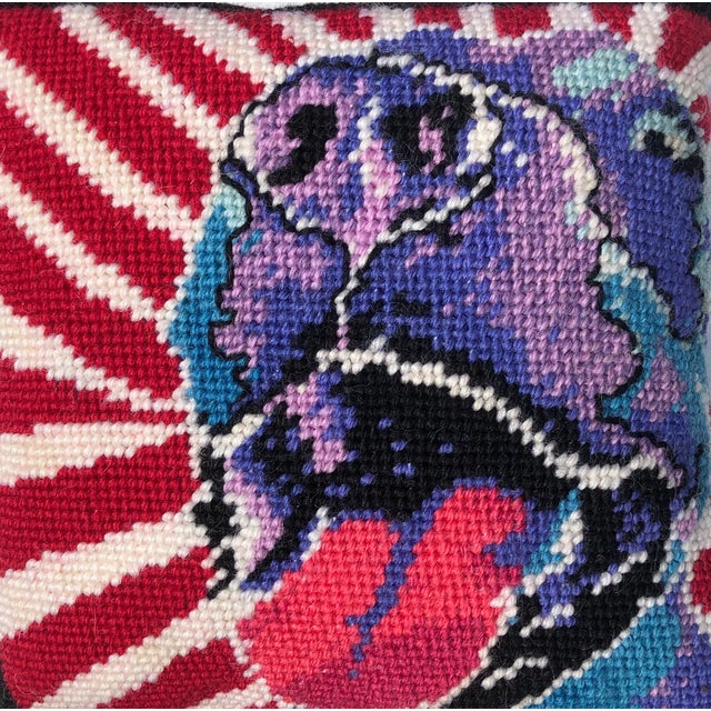 Contemporary Organic Cotton Sateen Americana "Rex" F/D Pillow, Custom, Original For Sale - Image 3 of 6