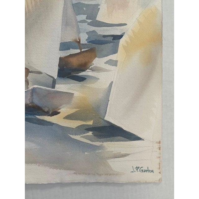 Paint Vintage Signed and Numbered Abstract Nautical Artwork For Sale - Image 7 of 7