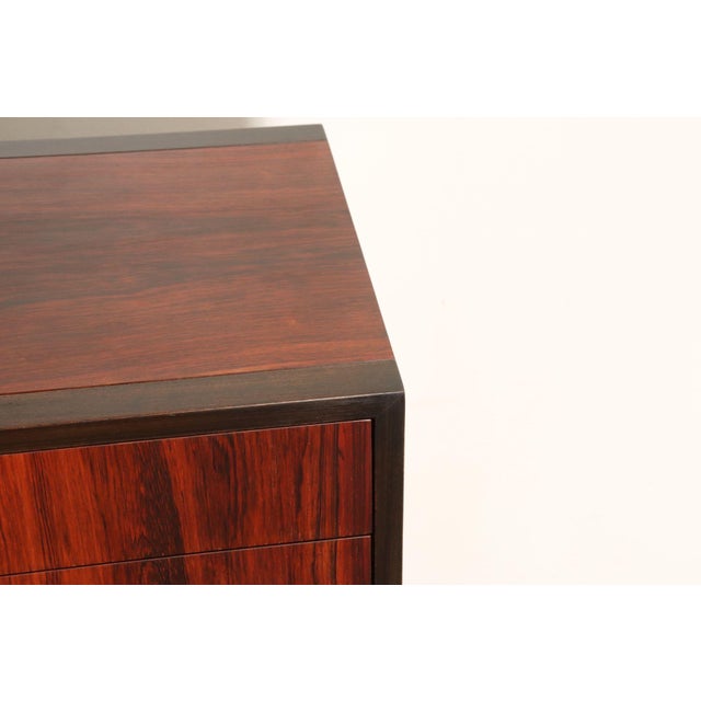Vintage Six-Drawer Rosewood and Mahogany Highboy Chest Dresser by Harvey Probber For Sale - Image 17 of 18