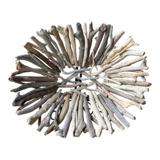 Late 20th-Century Adirondack-Inspired Branch & Twig Works Centerpiece Pedestal Bowl For Sale