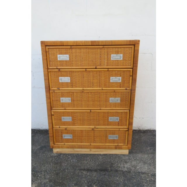 This Chest of Drawers is made out of wood, solid wood, bamboo, wicker/caning, and laminated. This Chest of Drawers has...