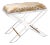 Delano Gold Salazar Lucite X-Bench For Sale