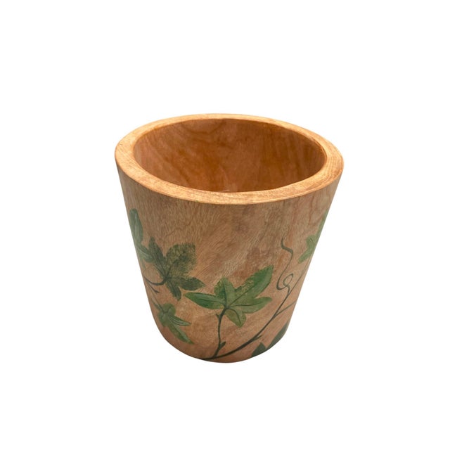Add a touch of organic warmth and classic botanical charm to your interior with this exceptional vintage teak wood...