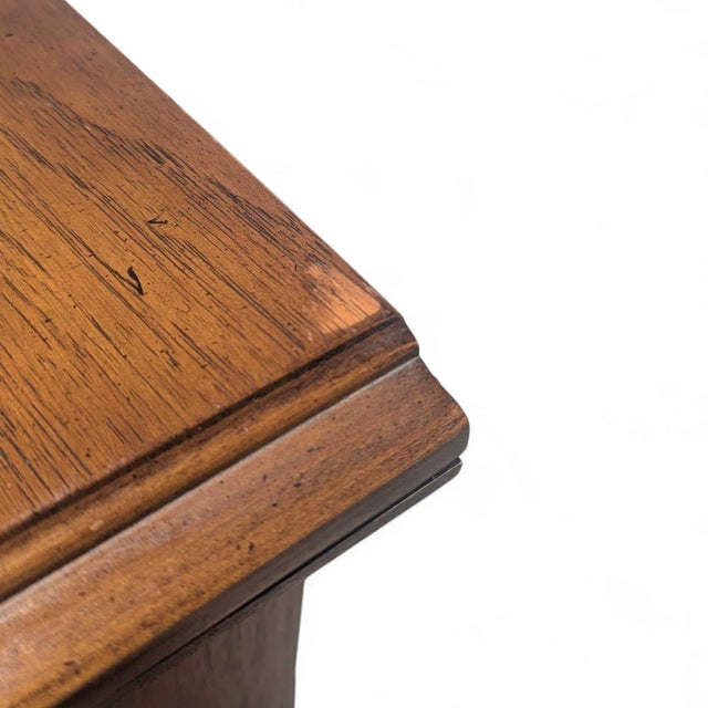 Pair of Vintage Carved Wood Two-Drawer Nightstands For Sale - Image 4 of 18