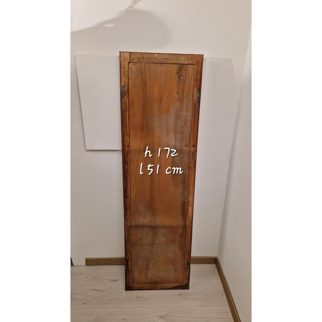 Large Rectangular Wall Mirror with Brass Frame, 1950s For Sale - Image 6 of 11