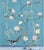 Chinoiserie Teal Blue Chinoiserie Mural | 3-Panel Hand-Painted Floral & Bamboo Wallpaper For Sale - Image 3 of 4