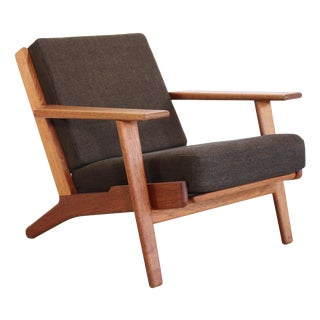 GE290 Lounge Chair in Oak by Hans Wegner for Getama, 1960s For Sale
