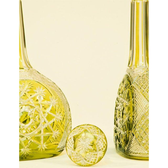 Pair of Baccarat Handblown Crystal "Tsar" Decanters17" Tall Chairish