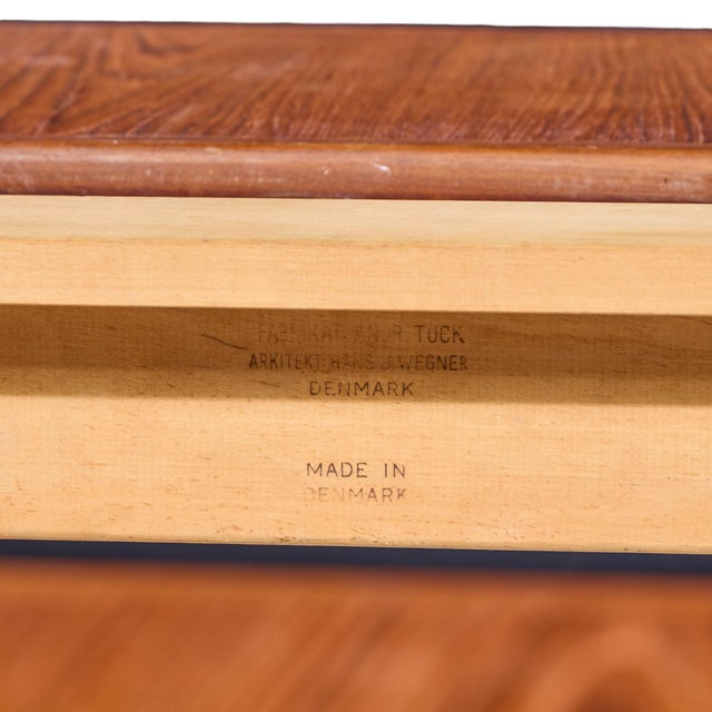Hans J. Wegner for Andreas Tuck at-312 Mid Century Danish Teak Hidden Leaf Dining Table For Sale - Image 11 of 11