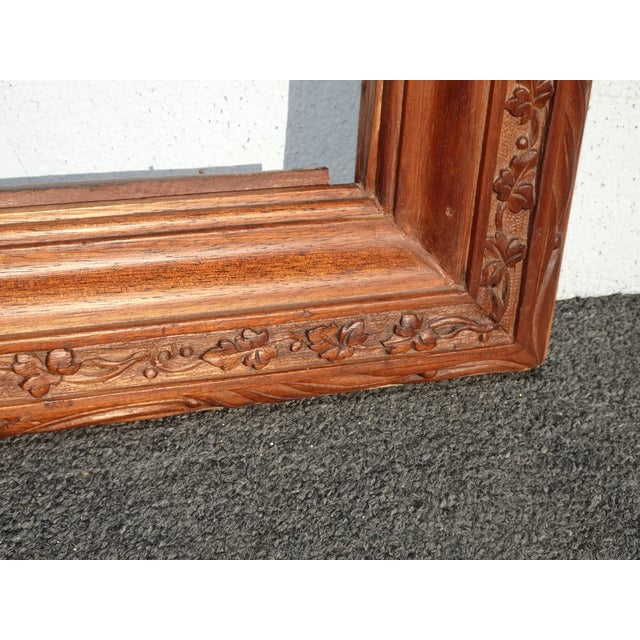Vintage Solid Wood Brown Federal Style Picture Frame W an Eagle Motif For Sale - Image 14 of 14