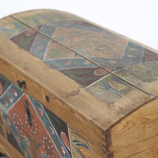 Swedish Painted Rustic Farmhouse Chest For Sale - Image 6 of 10