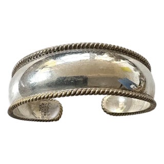 Vintage Sterling Silver (925) Taxco Cuff Bracelet - Stamped For Sale