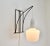 Mid-Century Modern Modernist Wall Sconce in Wire Metal and Glass For Sale - Image 3 of 12